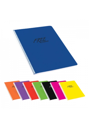 Keskin Color Spiralli Defter Free Plastik Kapak Çizgisiz 80 YP A5 450120-99