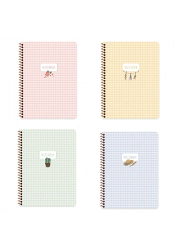 Keskin Color Spiralli Sert Kapak Defter Pötikare 16,5x22,5 120 Yp Çizgili