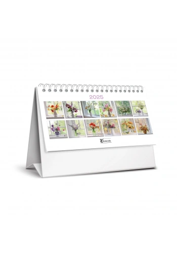 KESKİN TAKVİM MTK-824 KARTON ÜÇGEN MASA TAKVİMİ ÇİÇEK 600042