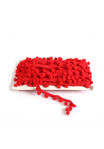 Kırmızı Ponpon Şerit