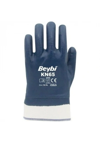 KN65 Pamuk Petrolcü Nitril İş Eldiveni (48 Çift )