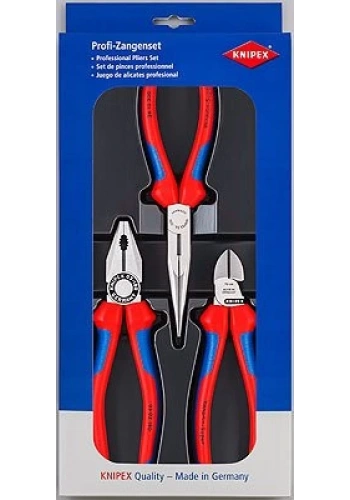 Knipex 00 20 11 PENSE KARGABURUN YAN KESKİ 3 LÜ SET - KNI002011