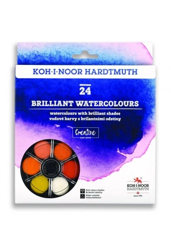 Koh-i Noor 4 Katlı Brilliant Sulu Boya Seti 24 Renk