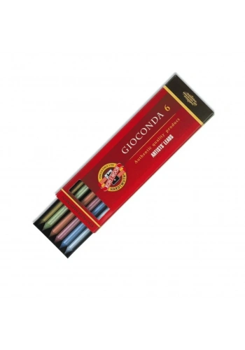 Koh-i Noor Gioconda 4380 Portmin Kalem Ucu 5.6mm 6lı Metalik Çizim Tonlar