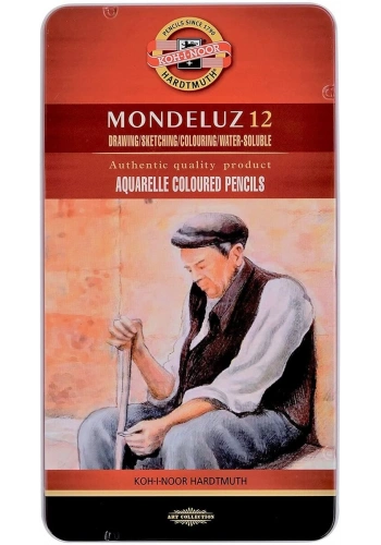 Koh-i Noor Mondeluz Aquarell Boya Kalemi Seti 12 Renk Metal Kutu