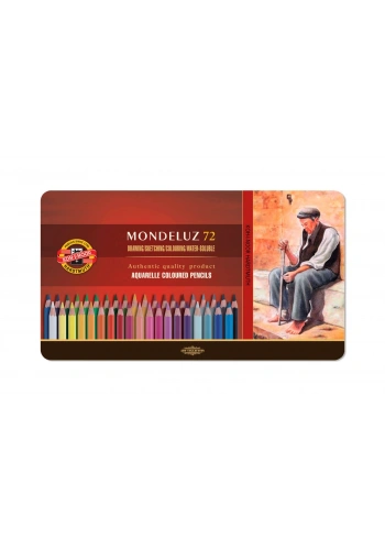 Koh-i Noor Mondeluz Aquarell Boya Kalemi Seti 72 Renk Metal Kutu