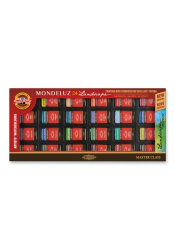 Koh-i Noor Mondeluz Master Class Taş Tablet Sulu Boya Seti 24 Renk MANZARA TONLARI