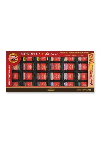 Koh-i Noor Mondeluz Master Class Taş Tablet Sulu Boya Seti 24 Renk PORTRE TONLARI