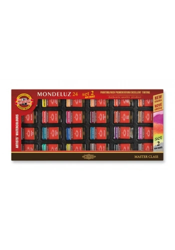 Koh-i Noor Mondeluz Master Class Taş Tablet Sulu Boya Seti 24 Renk Set 1