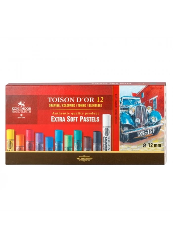 Koh-i Noor Toison Dor Extra Soft Pastel Boya Seti (Kalın) 12 Renk