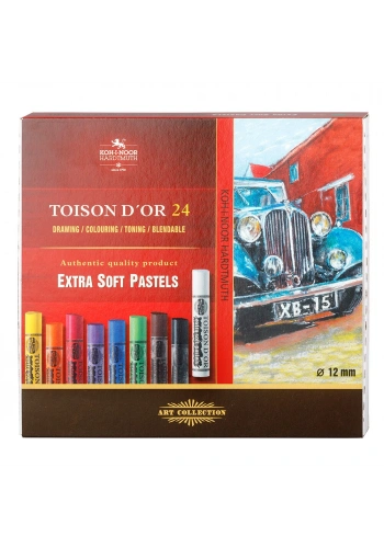 Koh-i Noor Toison Dor Extra Soft Pastel Boya Seti (Kalın) 24 Renk