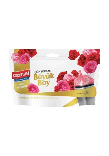 KOROPLAST PREMİUM GÜL KOKULU BÜYÜK BOY ÇÖP TORBASI 65x80cm