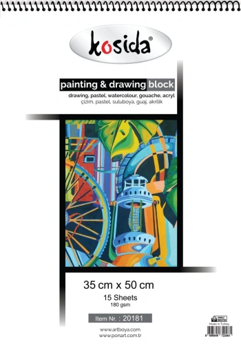 Kosida Painting & Drawing Blok Resim Defteri 35x50 cm. 180 gr. 15 yaprak (20 181)