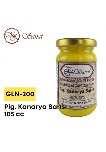 Koza Sanat Geleneksel Ebru Boyası 105cc GLN-200 Pigment Kanarya Sarısı