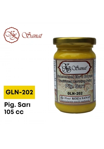 Koza Sanat Geleneksel Ebru Boyası 105cc GLN-202 Pigment Sarı
