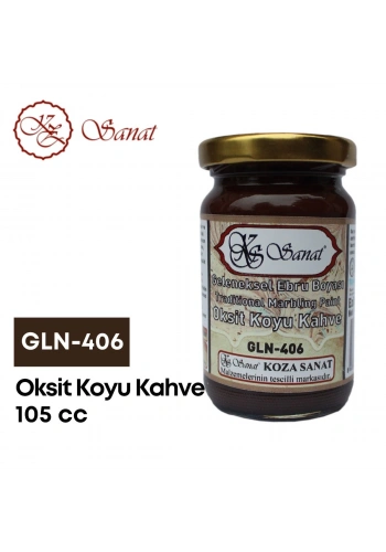 Koza Sanat Geleneksel Ebru Boyası 105cc GLN-406 Oksit Koyu Kahve