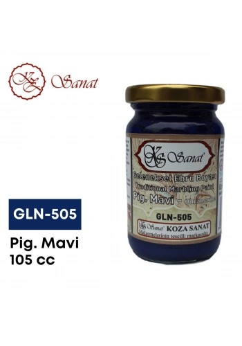 Koza Sanat Geleneksel Ebru Boyası 105cc GLN-505 Pigment Mavi Ultramarin