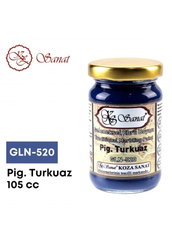 Koza Sanat Geleneksel Ebru Boyası 105cc GLN-520 Pigment Turkuaz