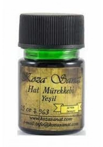 Koza Sanat Hat Mürekkebi 25cc Yeşil