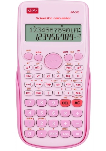 Kraf Bilimsel Hesap Makinesi 240 Fonksiyonlu PASTEL PEMBE