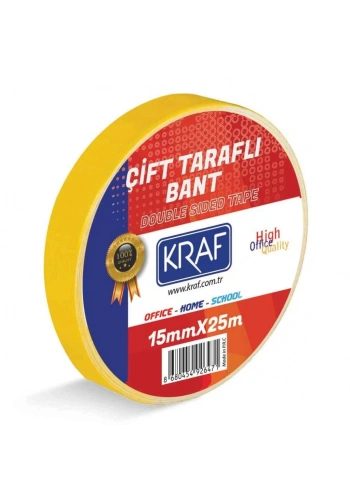 Kraf Çift Taraflı Bant 15mmx25m 2515G
