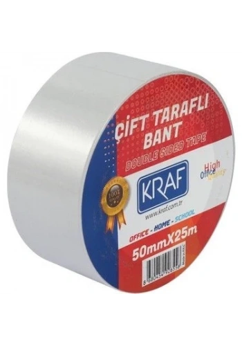 Kraf Çift Taraflı Bant 50mmx25m 2550G