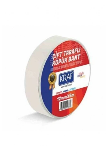 Kraf Çift Taraflı Köpük Bant 12mmx5m 5012G
