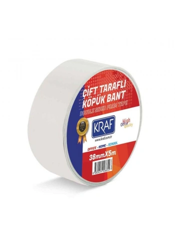 Kraf Çift Taraflı Köpük Bant 38mmx5m 5038G