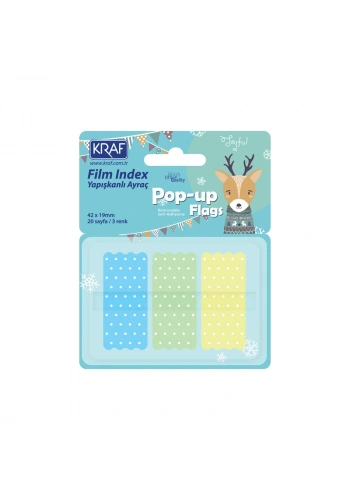 Kraf Film Index Pastel Puantiyeli 3 Renk x 20 Sayfa