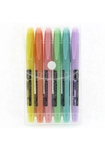 Kraf Fosforlu Kalem Pastel Kalem Tipli 6 Lı