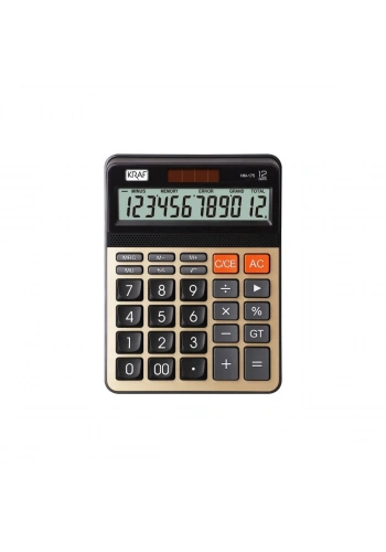 Kraf Hesap Makinesi Masaüstü 12 Hane HM-175 GD
