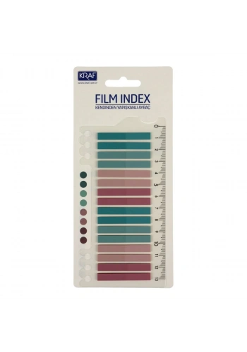 Kraf İndex Film (PP) 6x45mm 16lı 20yp Cetvelli Morandi Color 16645-2