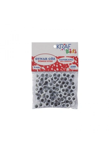 Kraf Kids Oynar Göz 8 mm 100lü Paket