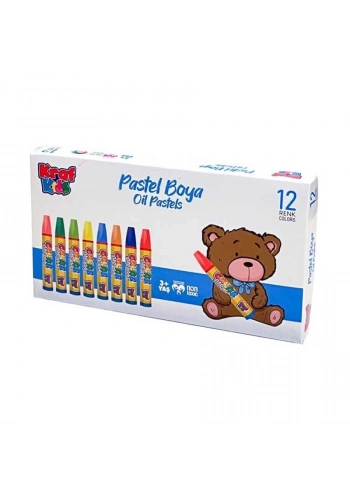 Kraf Kids Pastel Boya 12 Renk Karton Kutu