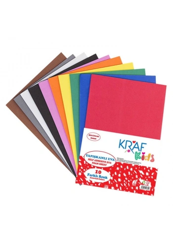Kraf Kids Yapışkanlı Eva 50x70 cm. 10 Renk