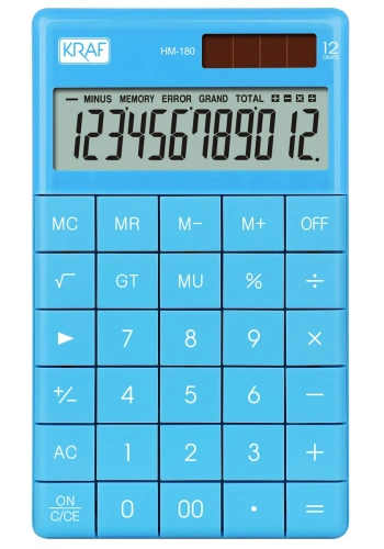 Kraf Masaüstü Hesap Makinesi 12 Hane MAVİ