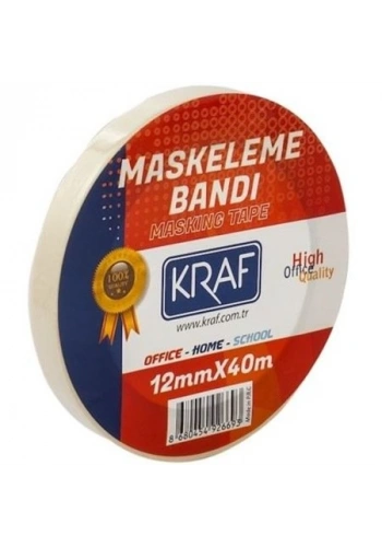 Kraf Maskeleme Bandı 12mmx40m 4012G