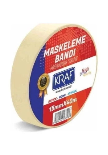 Kraf Maskeleme Bandı 15mmx40m 4015G