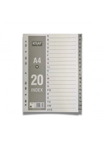 Kraf Separatör Harf A-Z 20li İndex 1004