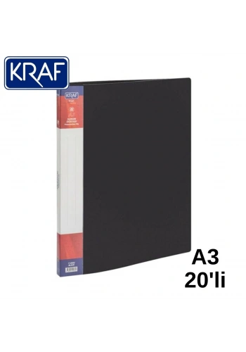 Kraf Sunum Dosyası A3 20li Siyah