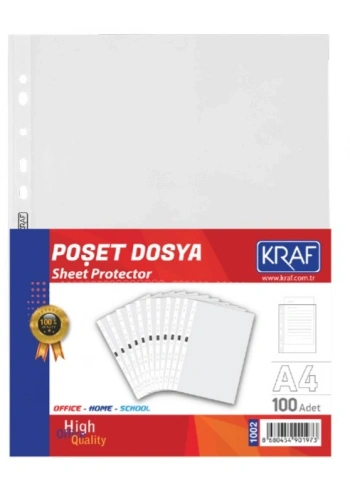 Kraf XL Poşet Dosya A4 100lü Paket