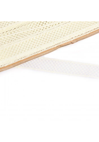 Krem File Güpür Dantel Dar 1652