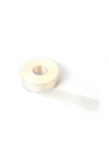 Krem Saten Çizgili Şifon Kurdele