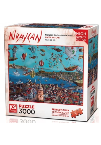 Ks Games Migration Routes-galata Tower 3000 Parça Y Puzzle