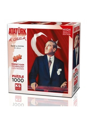 Ks Games Puzzle 1000 Parça Atatürk Ve Türk Bayrağı 20728