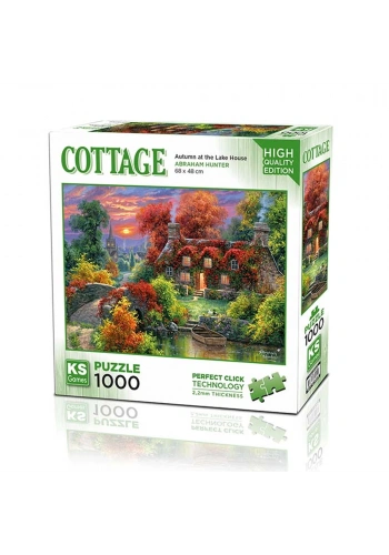 Ks Games Puzzle 1000 Parça Autumn At The Lake House 20672