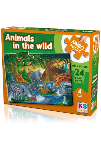 Ks Games Puzzle 24 Parça Animal İn The Wild Jumbo Puzzle JP 31008