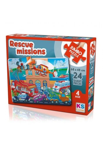 Ks Games Puzzle 24 Parça Rescue Missions Jumbo  JP 31009