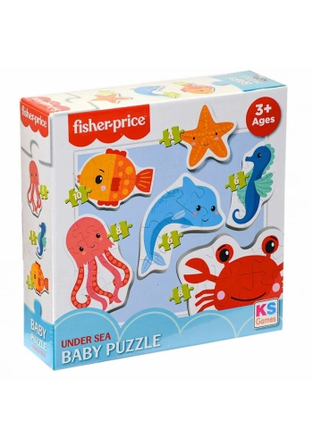 Ks Games Puzzle Fisher-Price Baby Puzzle Under Sea 6 İn 1 Fp 13412