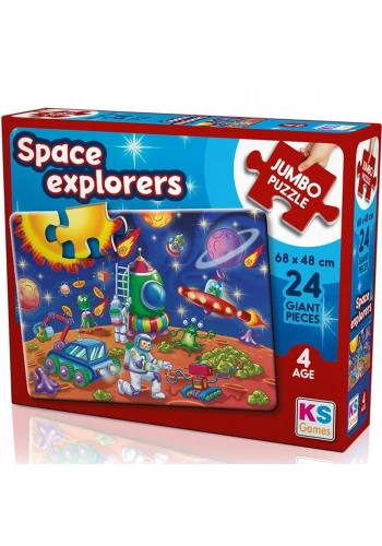 Ks Games Puzzle Space Explorers Jumbo Puzzle 24 Prç. Jp 31011